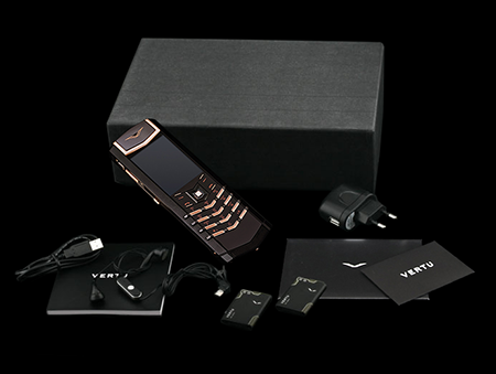   Vertu Signature S Design Pure Black Red Gold Russian