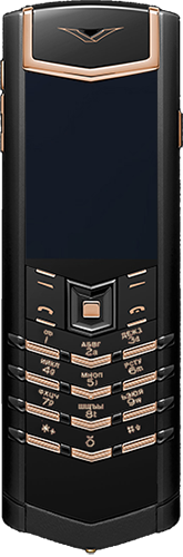  Vertu Signature S Design Pure Black Red Gold Russian