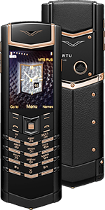 Vertu Signature S Design Pure Black Red Gold Russian